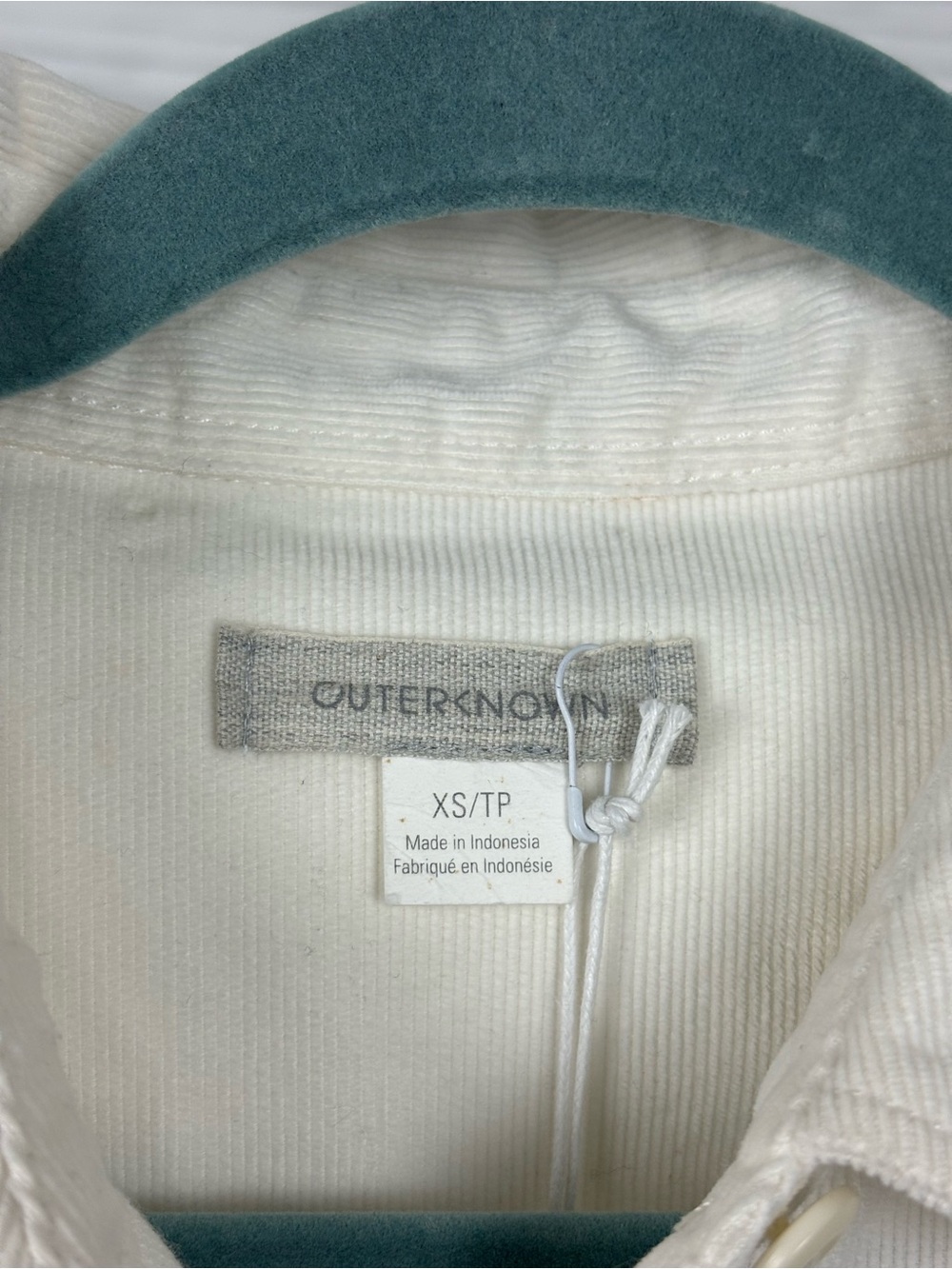 NWT Outerknown S.E.A Corduroy Long Sleeve Jumpsuit Salt White XS - Picture 8 of 11